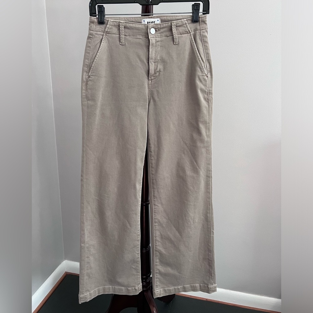 Paige Women’s Trouser-style Jean Size 24 Taupe